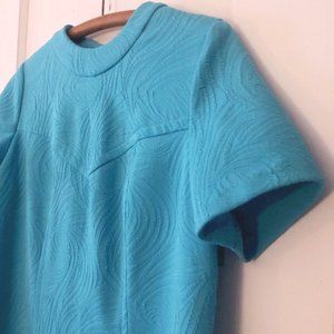 Vintage plus size 1960/70 Turquoise dress with union label!